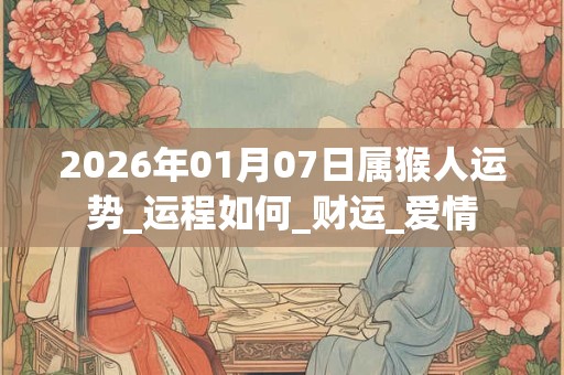2026年01月07日属猴人运势_运程如何_财运_爱情
