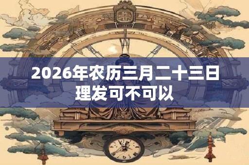 2026年农历三月二十三日理发可不可以