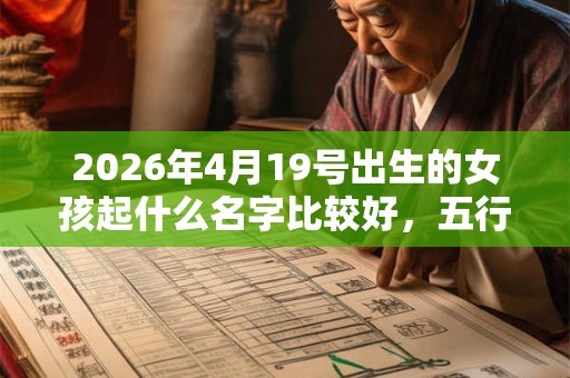 2026年4月19号出生的女孩起什么名字比较好，五行属什么