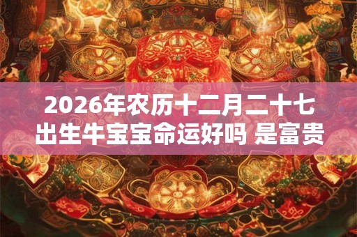2026年农历十二月二十七出生牛宝宝命运好吗 是富贵命吗