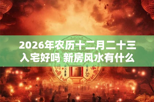 2026年农历十二月二十三入宅好吗 新房风水有什么讲究吗 2026年农历十二月二十三入宅好吗 新房风水有什么讲究吗