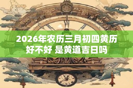2026年农历三月初四黄历好不好 是黄道吉日吗 2026年农历三月初四黄历好不好 是黄道吉日吗