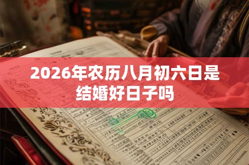 2026年农历八月初六日是结婚好日子吗