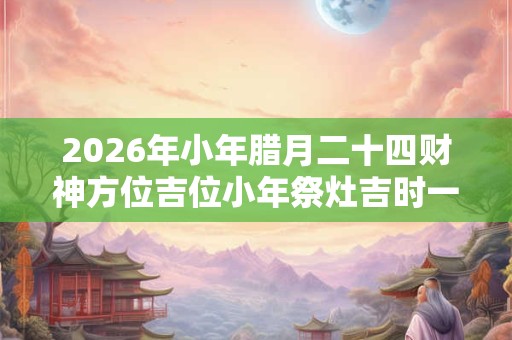 2026年小年腊月二十四财神方位吉位小年祭灶吉时一览！