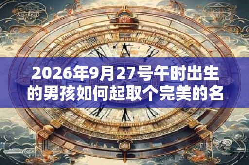 2026年9月27号午时出生的男孩如何起取个完美的名字和五行属性