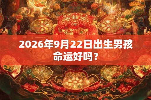 2026年9月22日出生男孩命运好吗？