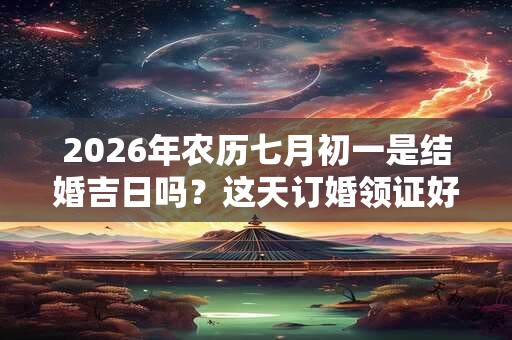 2026年农历七月初一是结婚吉日吗？这天订婚领证好不好？