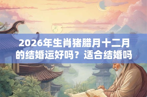 2026年生肖猪腊月十二月的结婚运好吗？适合结婚吗？