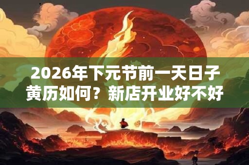 2026年下元节前一天日子黄历如何？新店开业好不好？