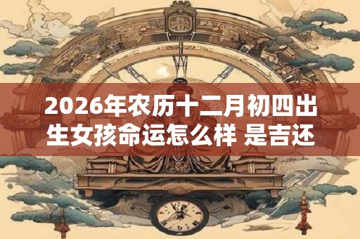 2026年农历十二月初四出生女孩命运怎么样 是吉还是凶