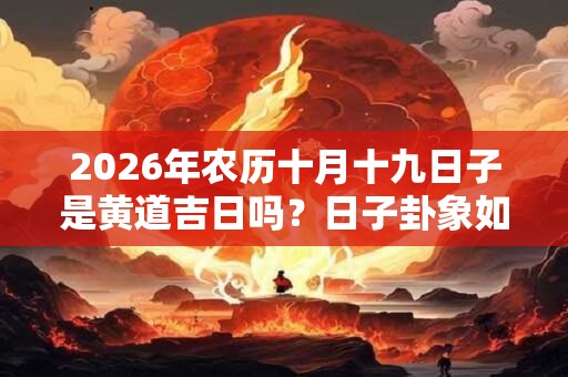 2026年农历十月十九日子是黄道吉日吗？日子卦象如何？