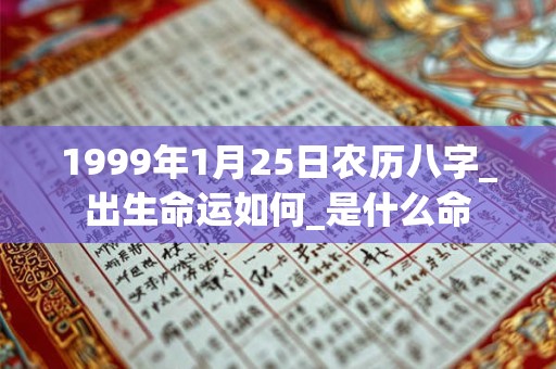 1999年1月25日农历八字_出生命运如何_是什么命
