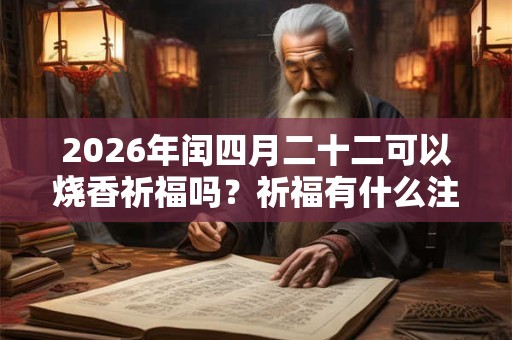 2026年闰四月二十二可以烧香祈福吗？祈福有什么注意事项？