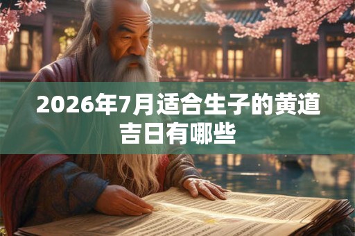 2026年7月适合生子的黄道吉日有哪些 2026年7月适合生子的黄道吉日有哪些