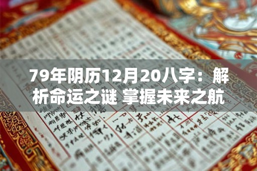 79年阴历12月20八字：解析命运之谜 掌握未来之航