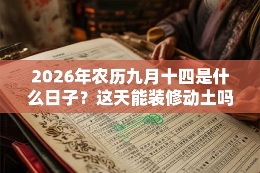 2026年农历九月十四是什么日子？这天能装修动土吗？