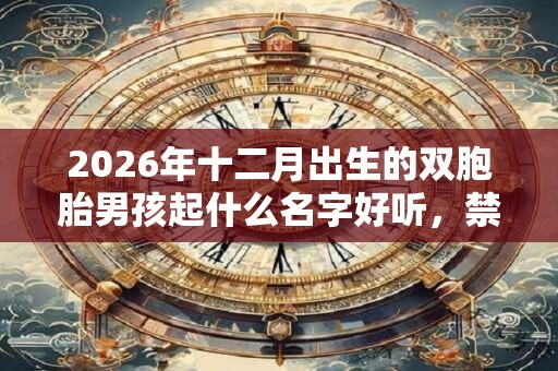 2026年十二月出生的双胞胎男孩起什么名字好听,禁用什么字 2026年十二月出生的双胞胎男孩起什么名字好听,禁用什么字
