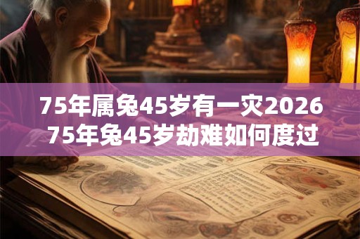 75年属兔45岁有一灾2026 75年兔45岁劫难如何度过 75年属兔45岁有一灾2026 75年兔45岁劫难如何度过