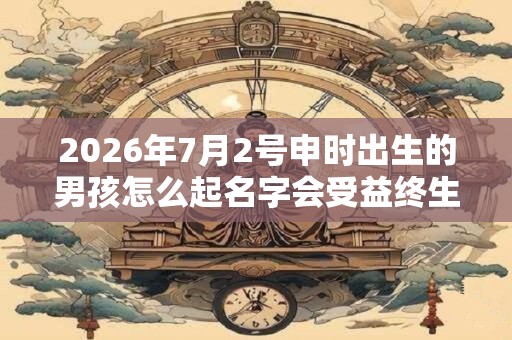 2026年7月2号申时出生的男孩怎么起名字会受益终生