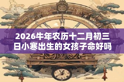 2026牛年农历十二月初三日小寒出生的女孩子命好吗？