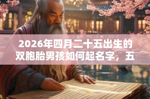 2026年四月二十五出生的双胞胎男孩如何起名字,五行属什么 2026年四月二十五出生的双胞胎男孩如何起名字,五行属什么