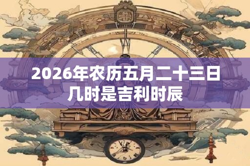 2026年农历五月二十三日几时是吉利时辰