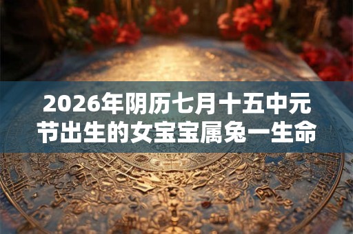 2026年阴历七月十五中元节出生的女宝宝属兔一生命运分析