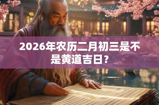 2026年农历二月初三是不是黄道吉日？