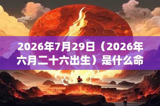 2026年7月29日（2026年六月二十六出生）是什么命_命运如何