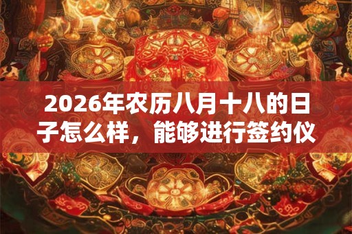 2026年农历八月十八的日子怎么样，能够进行签约仪式吗？