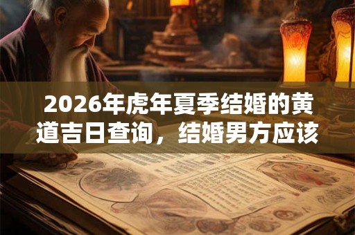 2026年虎年夏季结婚的黄道吉日查询,结婚男方应该准备什么 2026年虎年夏季结婚的黄道吉日查询,结婚男方应该准备什么