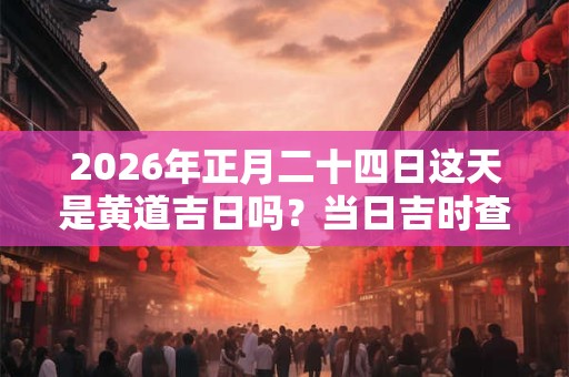 2026年正月二十四日这天是黄道吉日吗？当日吉时查询