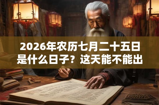 2026年农历七月二十五日是什么日子?这天能不能出殡? 2026年农历七月二十五日是什么日子?这天能不能出殡?