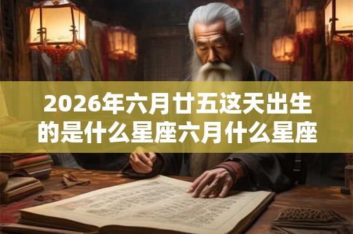 2026年六月廿五这天出生的是什么星座六月什么星座的人