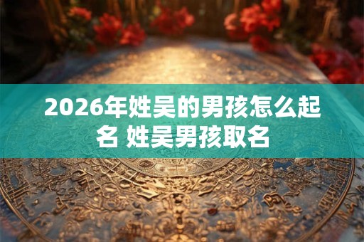 2026年姓吴的男孩怎么起名 姓吴男孩取名 2026年姓吴的男孩怎么起名 姓吴男孩取名