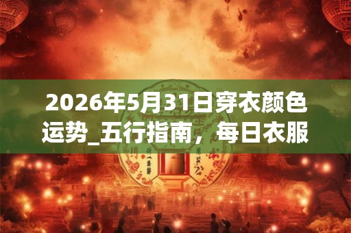 2026年5月31日穿衣颜色运势_五行指南，每日衣服颜色幸运色