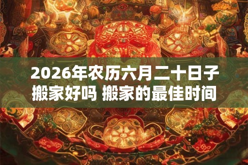 2026年农历六月二十日子搬家好吗 搬家的最佳时间 2026年农历六月二十日子搬家好吗 搬家的最佳时间