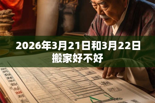 2026年3月21日和3月22日搬家好不好