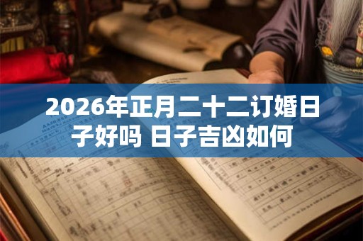 2026年正月二十二订婚日子好吗 日子吉凶如何