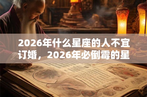 2026年什么星座的人不宜订婚，2026年必倒霉的星座