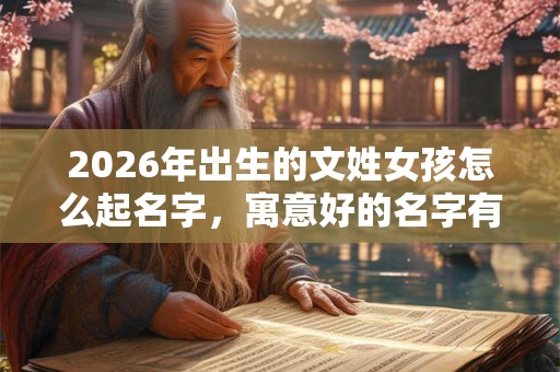 2026年出生的文姓女孩怎么起名字，寓意好的名字有什么