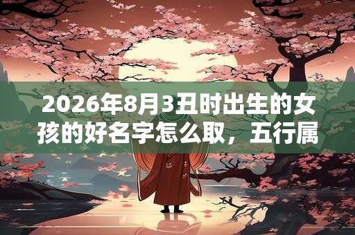 2026年8月3丑时出生的女孩的好名字怎么取，五行属什么