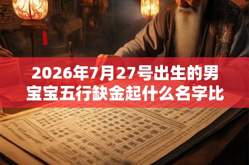2026年7月27号出生的男宝宝五行缺金起什么名字比较好 2026年7月27号出生的男宝宝五行缺金起什么名字比较好