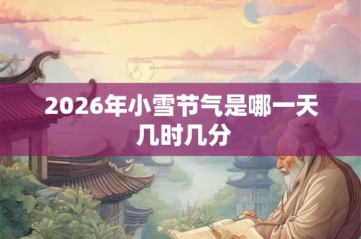 2026年小雪节气是哪一天 几时几分