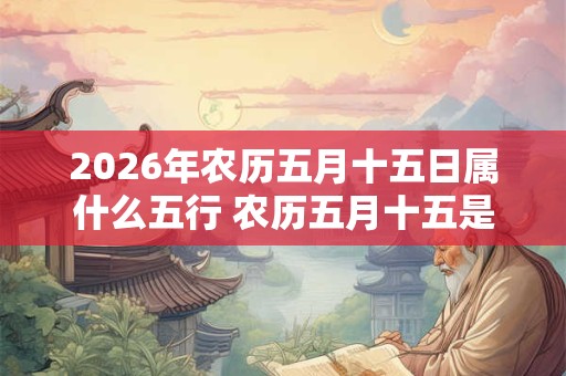 2026年农历五月十五日属什么五行 农历五月十五是什么日子