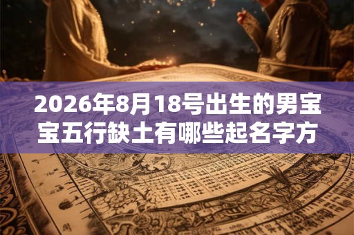 2026年8月18号出生的男宝宝五行缺土有哪些起名字方法
