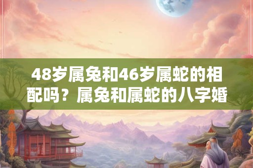 48岁属兔和46岁属蛇的相配吗？属兔和属蛇的八字婚配好不好