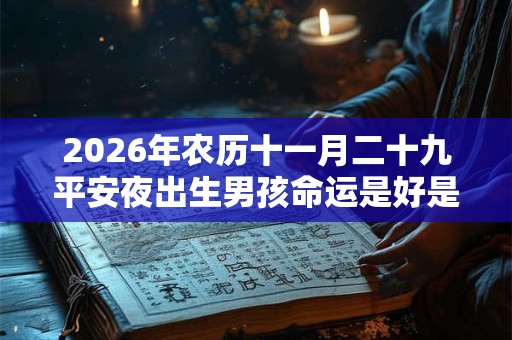 2026年农历十一月二十九平安夜出生男孩命运是好是坏？