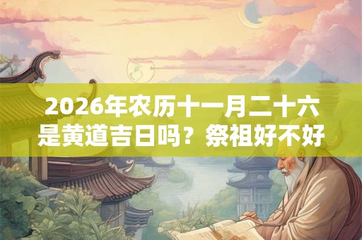 2026年农历十一月二十六是黄道吉日吗？祭祖好不好？