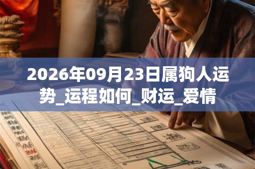 2026年09月23日属狗人运势_运程如何_财运_爱情